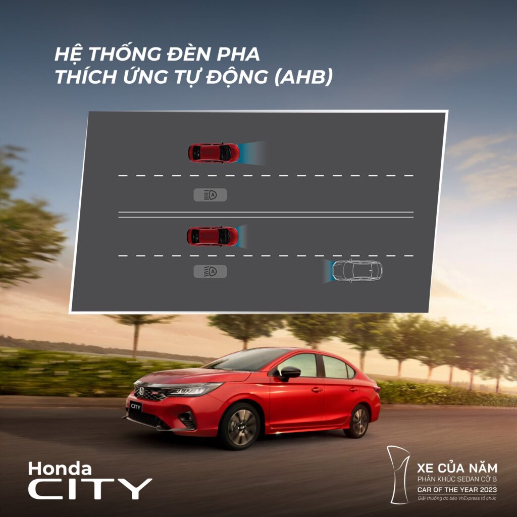 Honda Sensing - Hệ thống đèn pha thích ứng tự động (AHB)